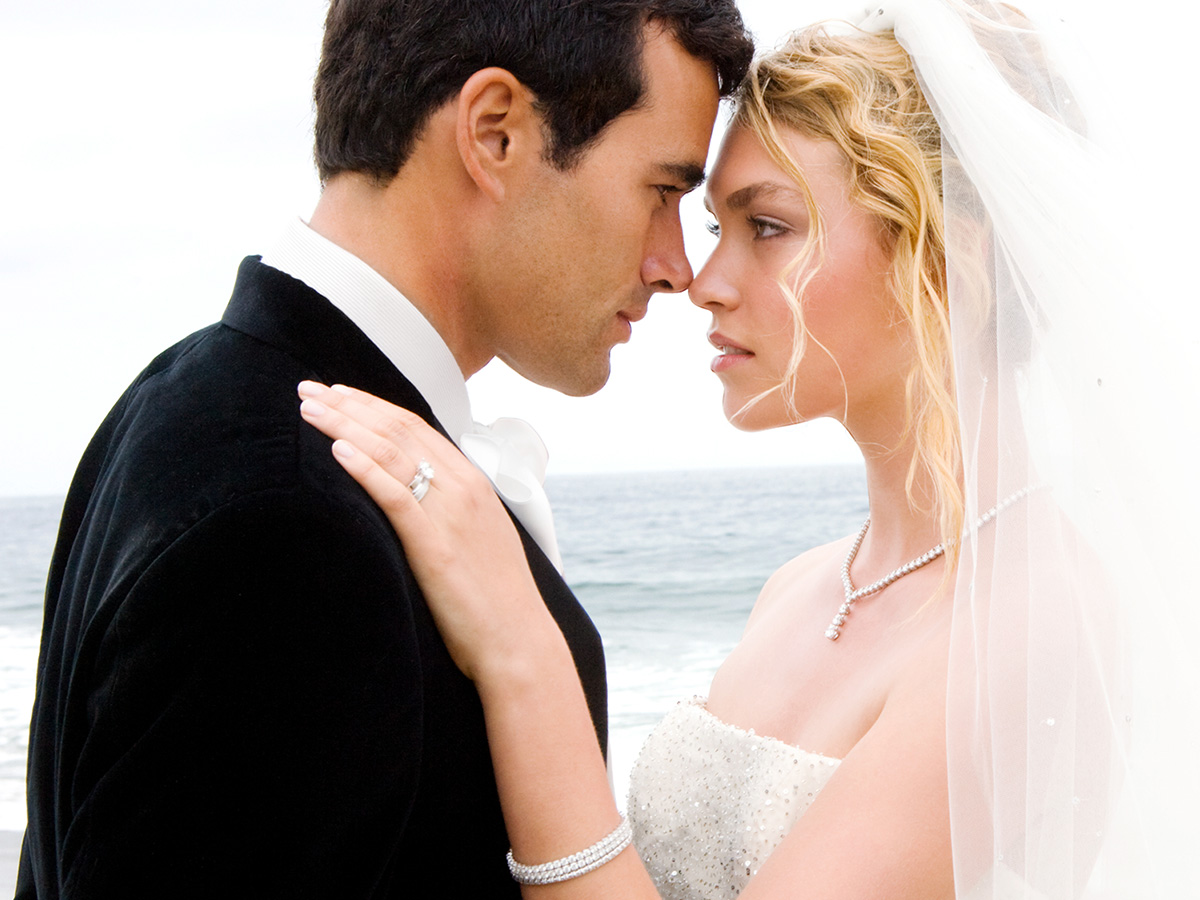 photo of bride and groom